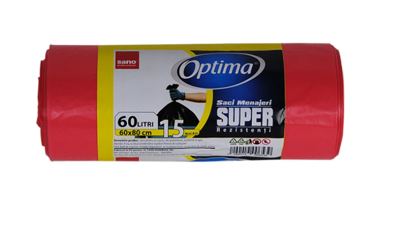 OPTIMA SACI SUPER 60L 15 60*80 ROSII